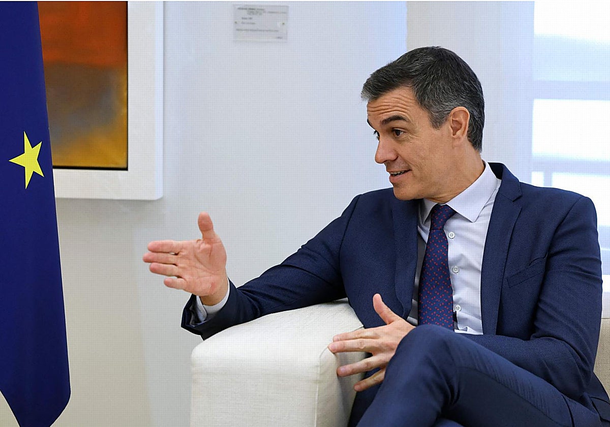 El presidente del Gobierno, Pedro Sánchez, en la Moncloa este jueves
