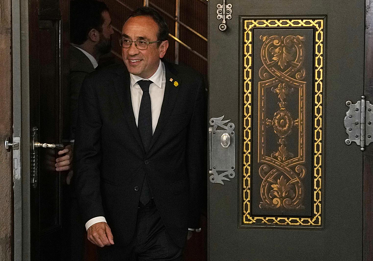 Josep Rull, presidente del Parlamento de Cataluña, la semana pasada en la Cámara legislativa