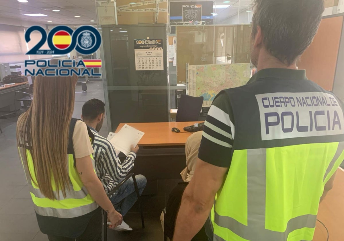 Imagen de la operación realizada por la Policía Nacional en Alicante