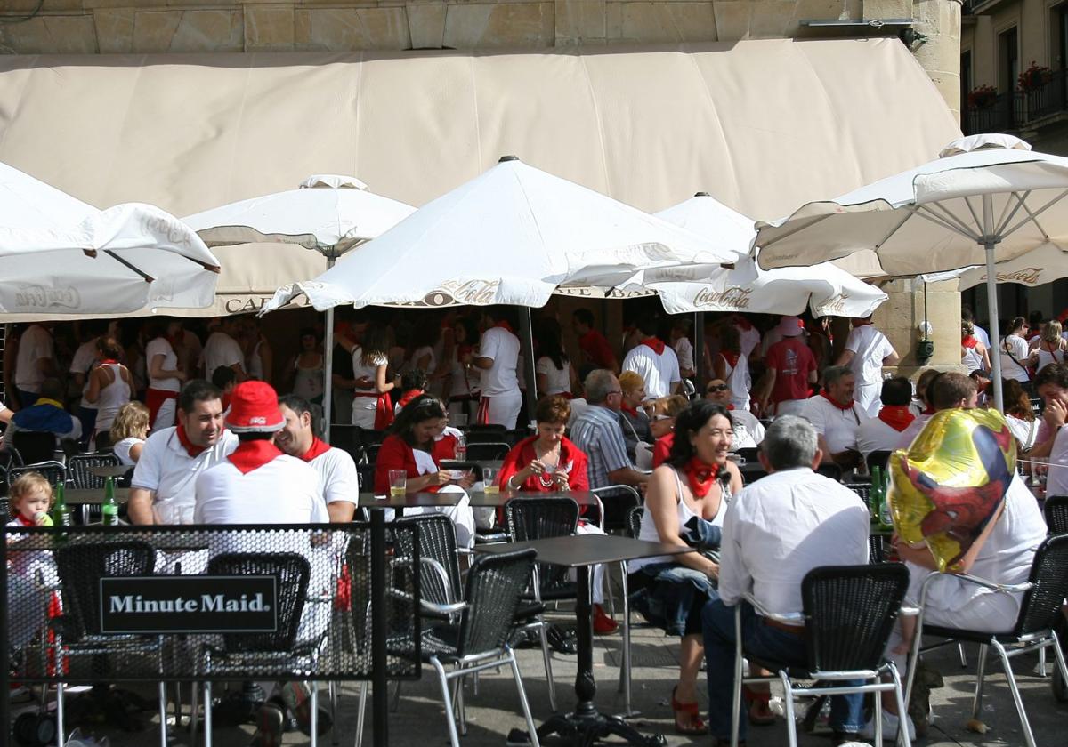 Un bar de Pamplona durante los Sanfermines