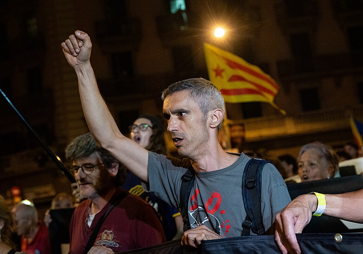 Concentración de los CDR el 1 de octubre de 2023 en Barcelona