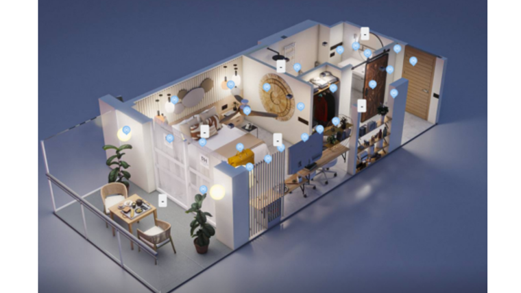 Plano en 3D relacionado con el proyecto ITH TechYroom