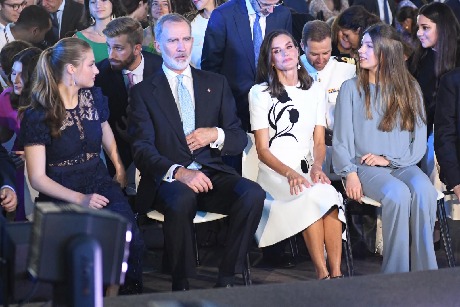 La Princesa Leonor, el Rey Felipe VI, la Reina Letizia y la Infanta Sofía, en el al acto de entrega de los XV Premios Fundación Princesa de Girona