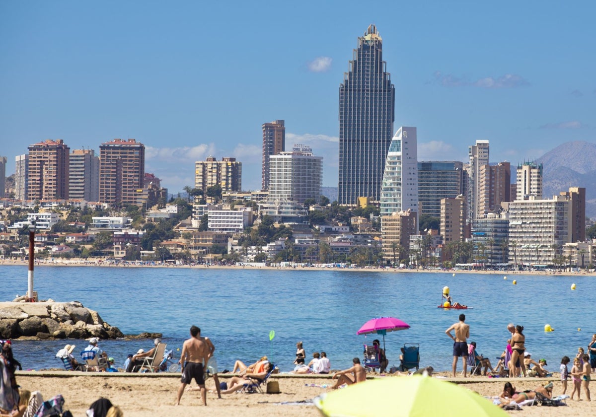 Imagen de archivo de la Playa de Poniente de Benidorm