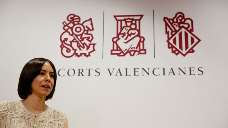Imagen de la secretaria general del PSPV-PSOE y ministra de Ciencia, Diana Morant, tomada este jueves en las Cortes Valencianas