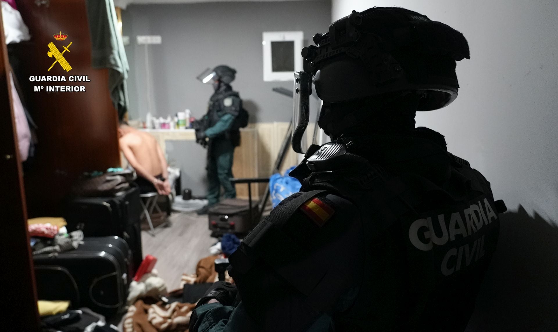 Imagen de la redada realizada por la Guardia Civil