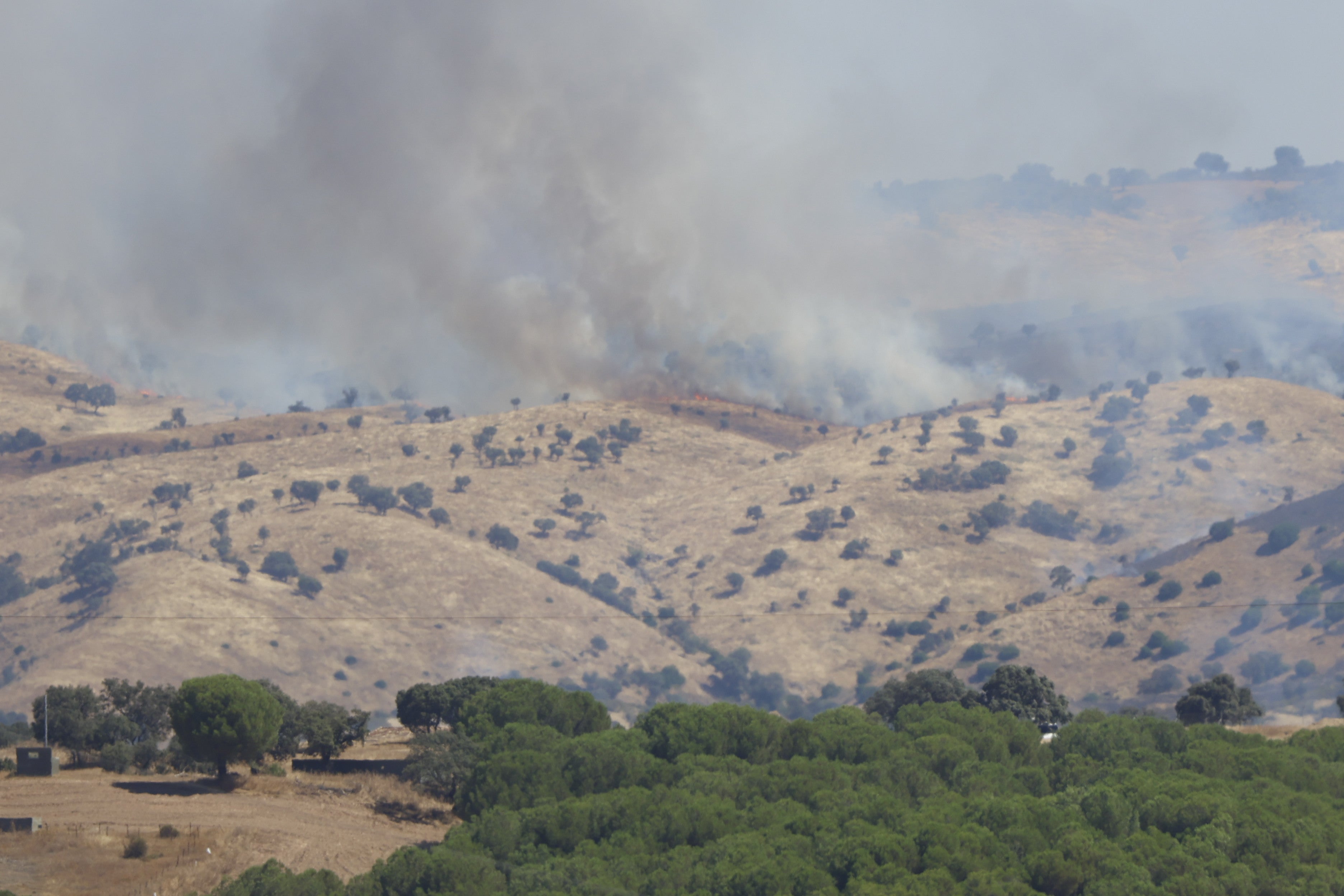 La lucha del operativo del Infoca con el complejo incendio de Obejo, en imágenes