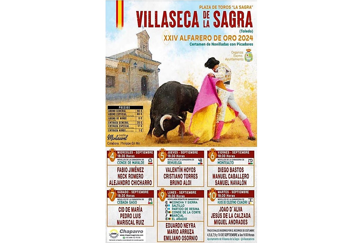 Imagen de los carteles del Alfarero de Oro 2024 de Villaseca de la Sagra
