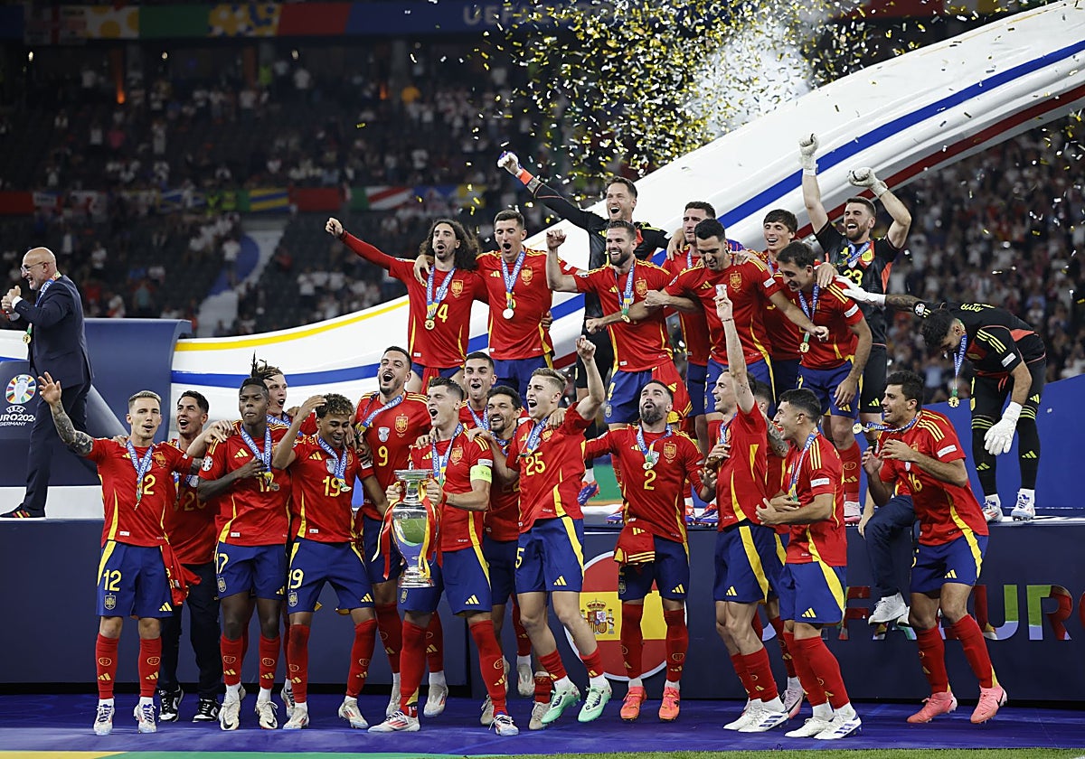La selección española, tras ganar la Eurocopa 2024