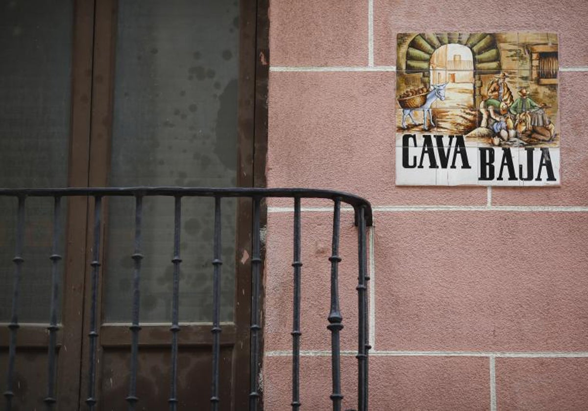 Detalle de un balcón en el centro de Madrid