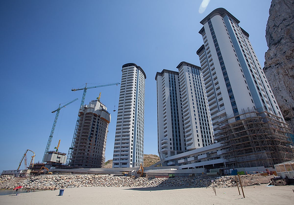 Torres de viviendas levantadas en la zona este de Gibraltar