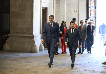 Sánchez trata con Aragonès «asuntos de interés común» con la vista puesta en la investidura de Illa