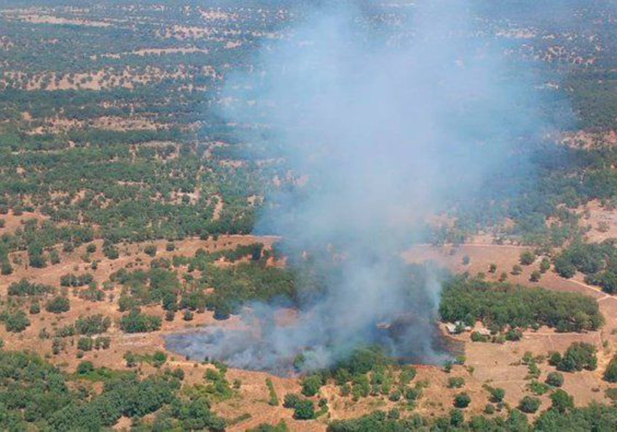 Se declara un incendio forestal en San Pablo de los Montes