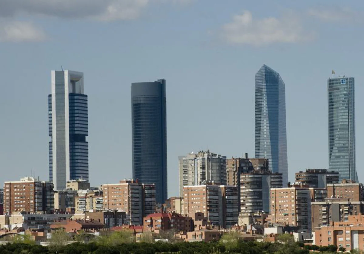 Perfil de la capital en un día de sol