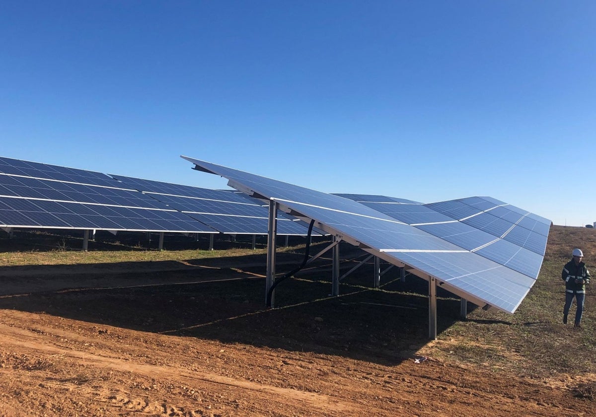 Imagen de archivo de una planta fotovoltaica de Iberdrola