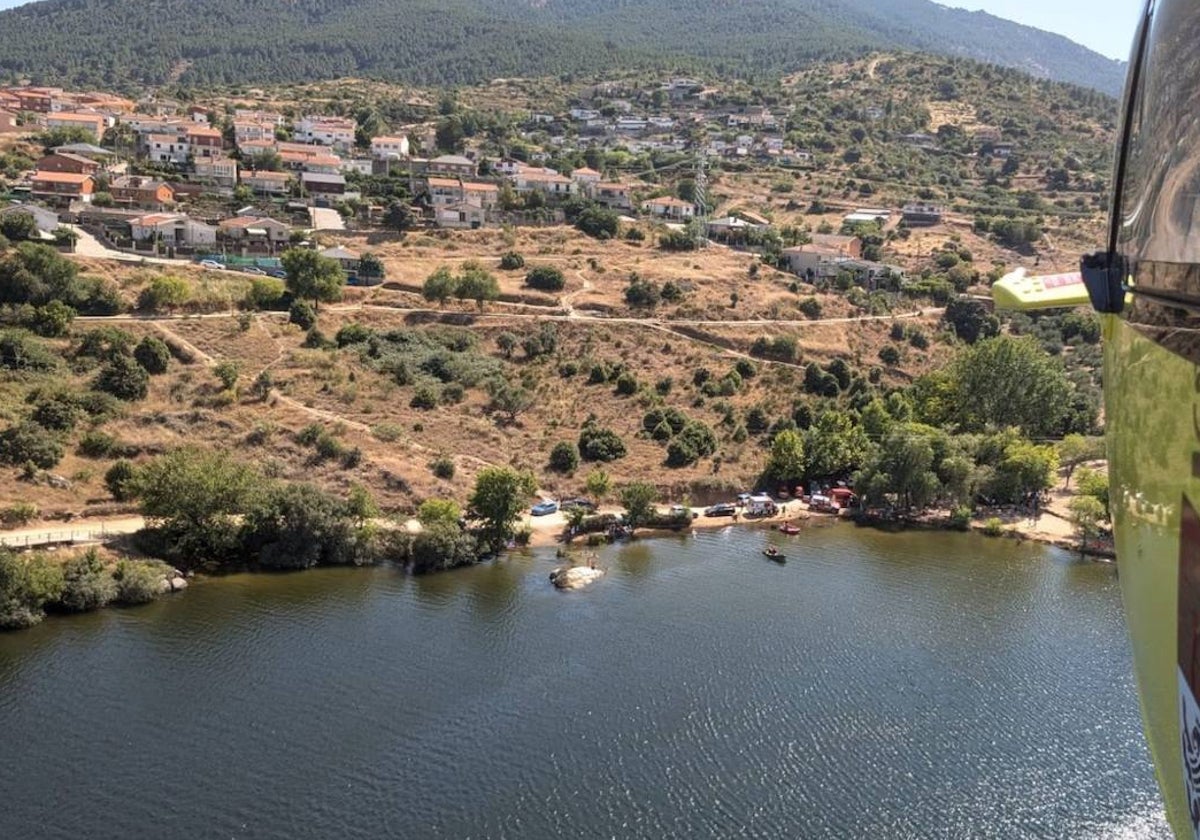 Dispositivo de búsqueda del último ahogado en el embalse del Burguillo