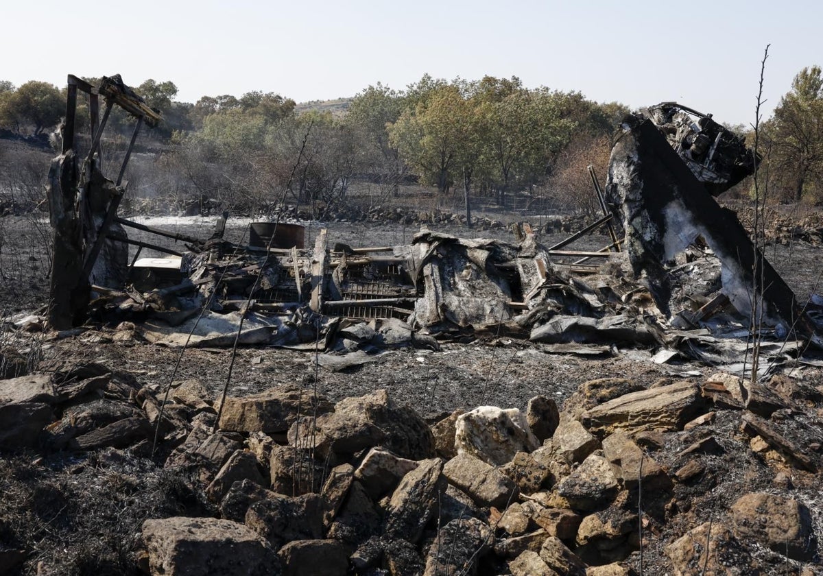 Una parte de las hectáreas quemadas por el incendio de El Molar