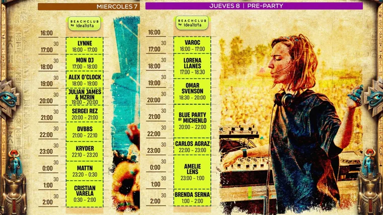 Horarios del miércoles 7 y el jueves 8 de agosto del Medusa Sunbeach Festival 2024