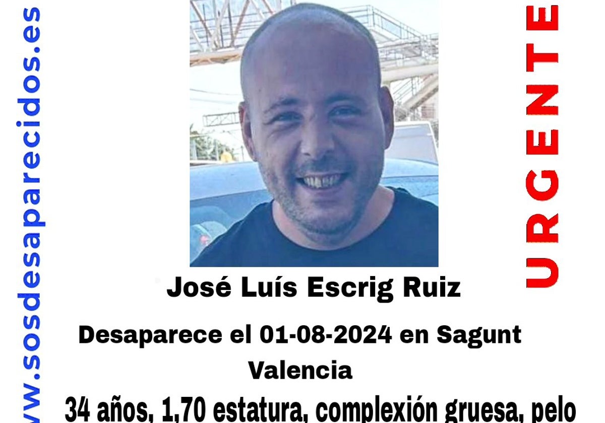 Buscan en Valencia a un desaparecido hace una semana que necesita medicación para la epilepsia