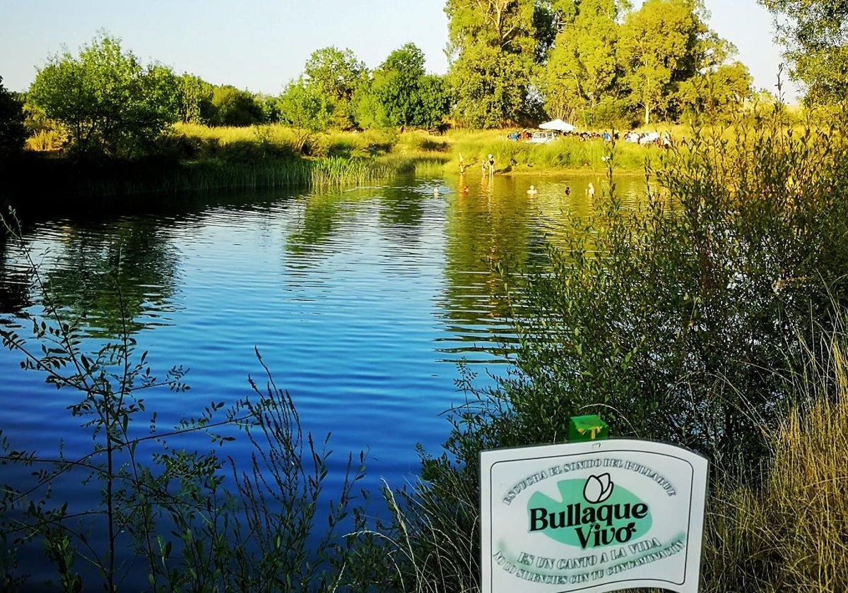 El río Bullaque recibe el &#039;Abrazo al Agua&#039; de más de 130 personas contra el proyecto de macrogranja de cerdos
