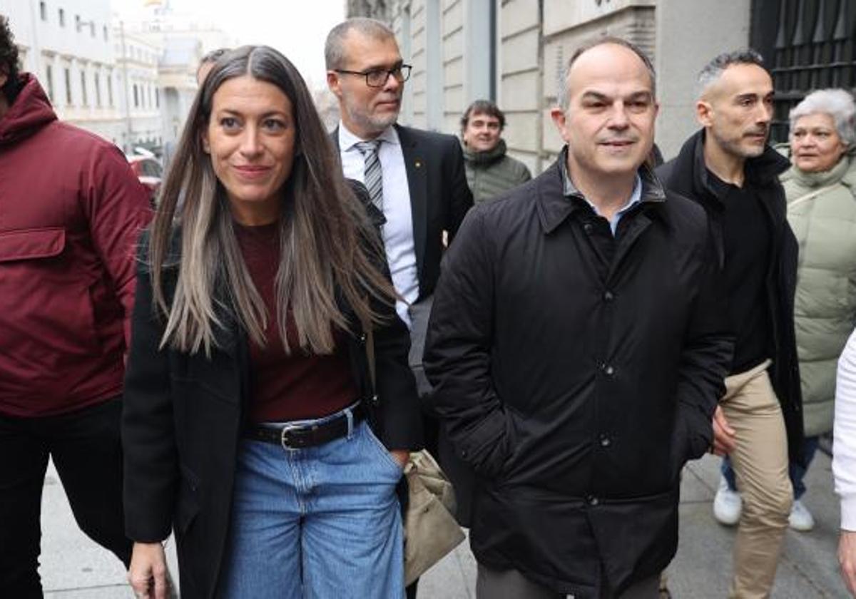 Nogueras y Turull, a la salida del Congreso