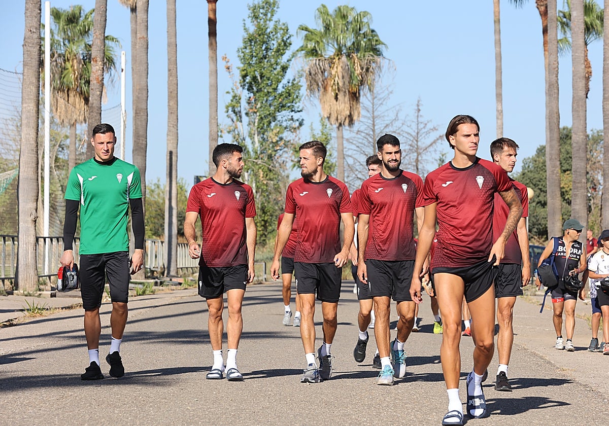 Jugadores del Córdoba CF en la Ciudad Deportiva