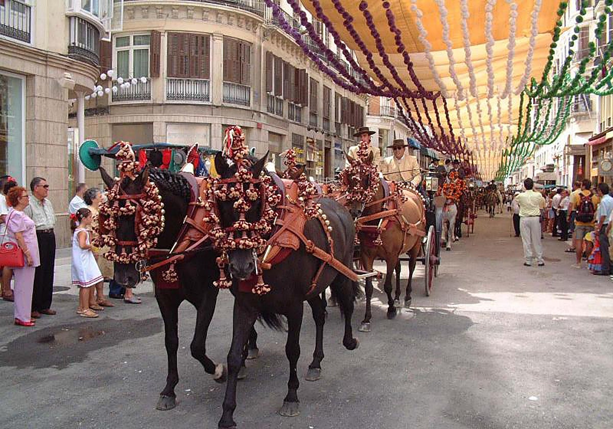 Coche de caballos en la Feria de Málaga