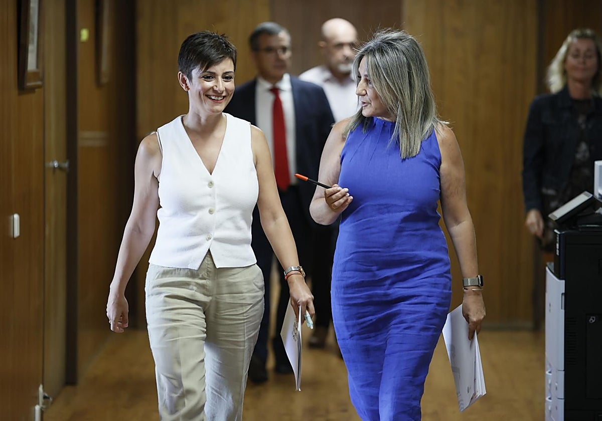 Isabel Rodríguez y Milagros Tolón este miércoles en Toledo