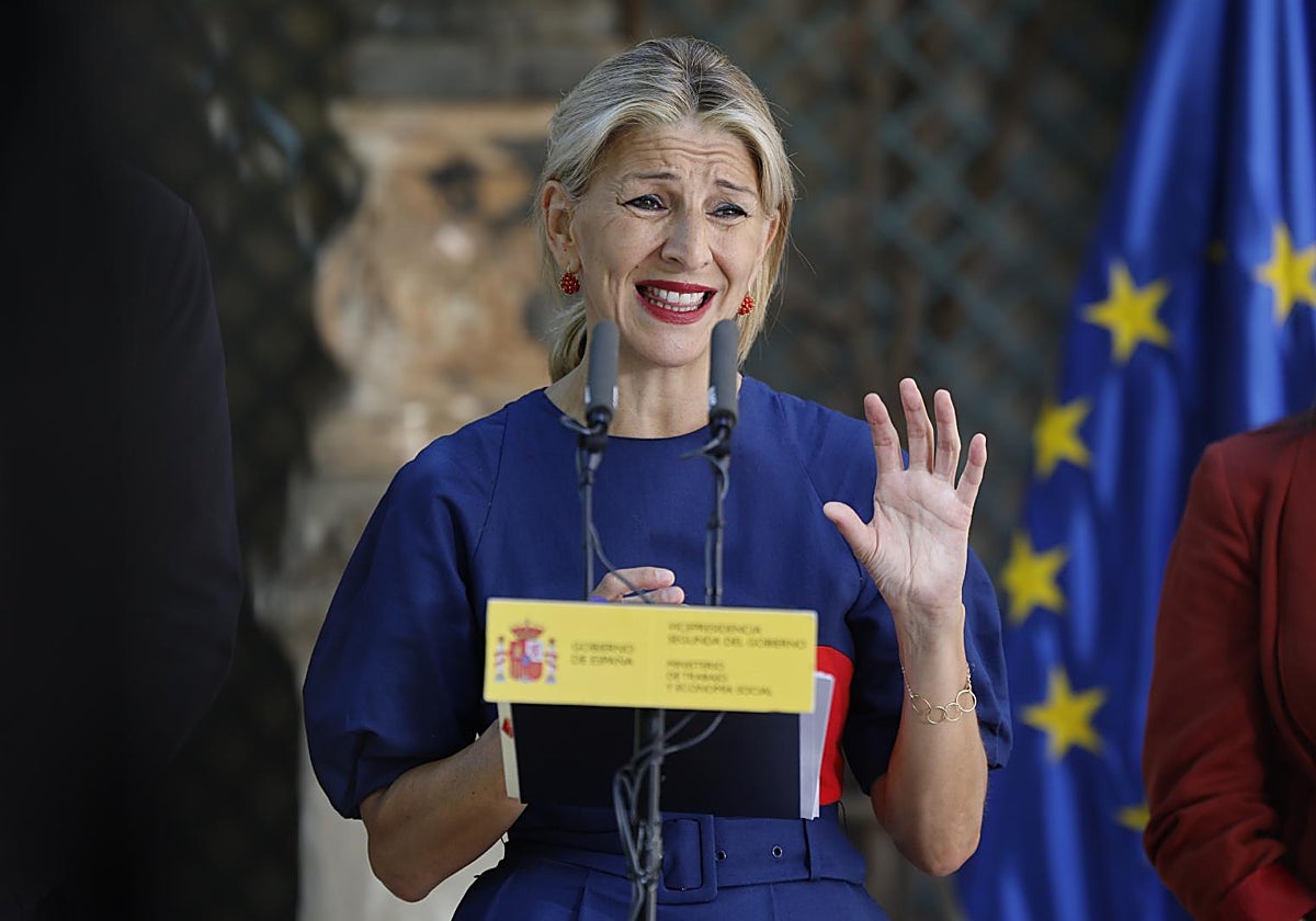 La vicepresidenta segunda del Gobierno, Yolanda Díaz