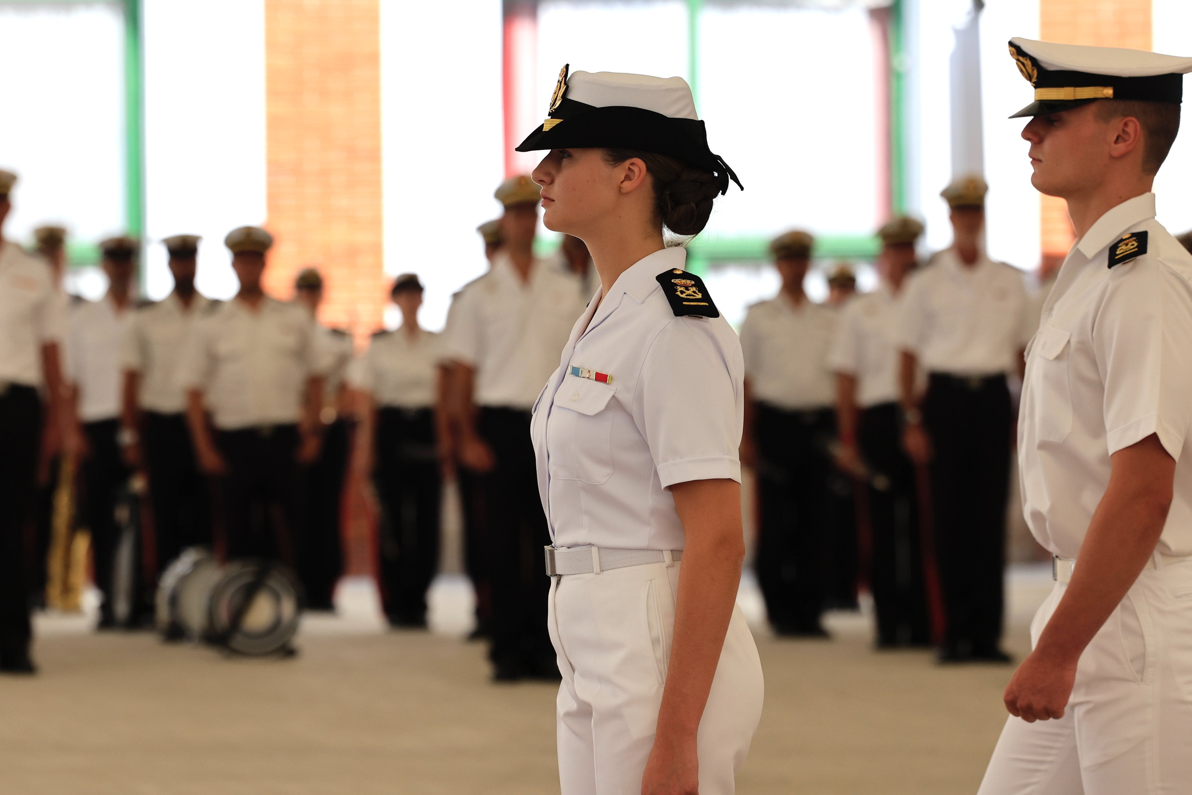 La Princesa Leonor en la Escuela Naval Militar de Marín.