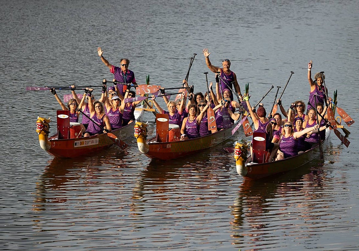 Las Vallkirias del Pisuerga durante su entrenamiento