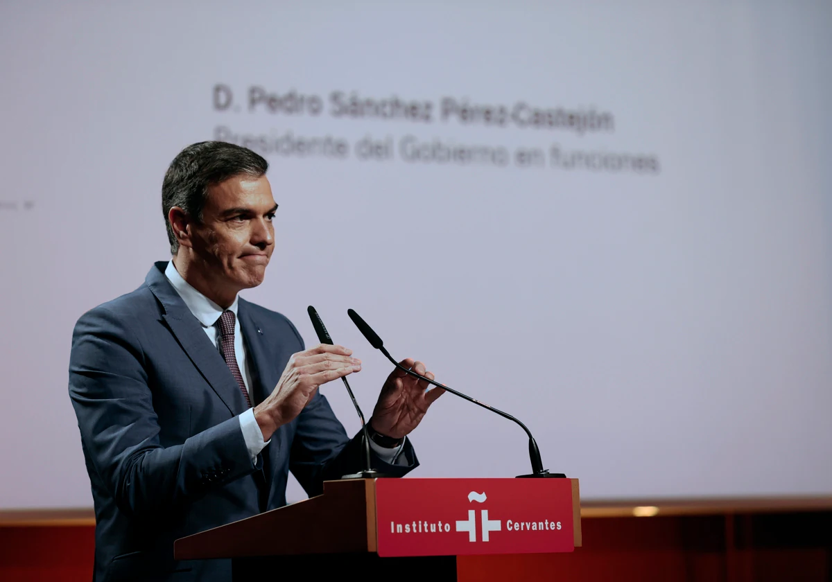 Sánchez, durante un acto público