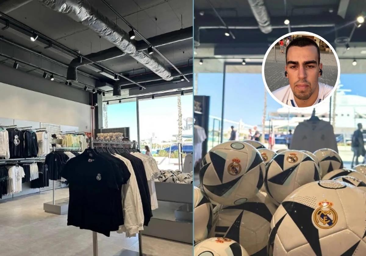 El joven malaguista critica en TikTok que el Real Madrid tenga una tienda en Muelle Uno de Málaga