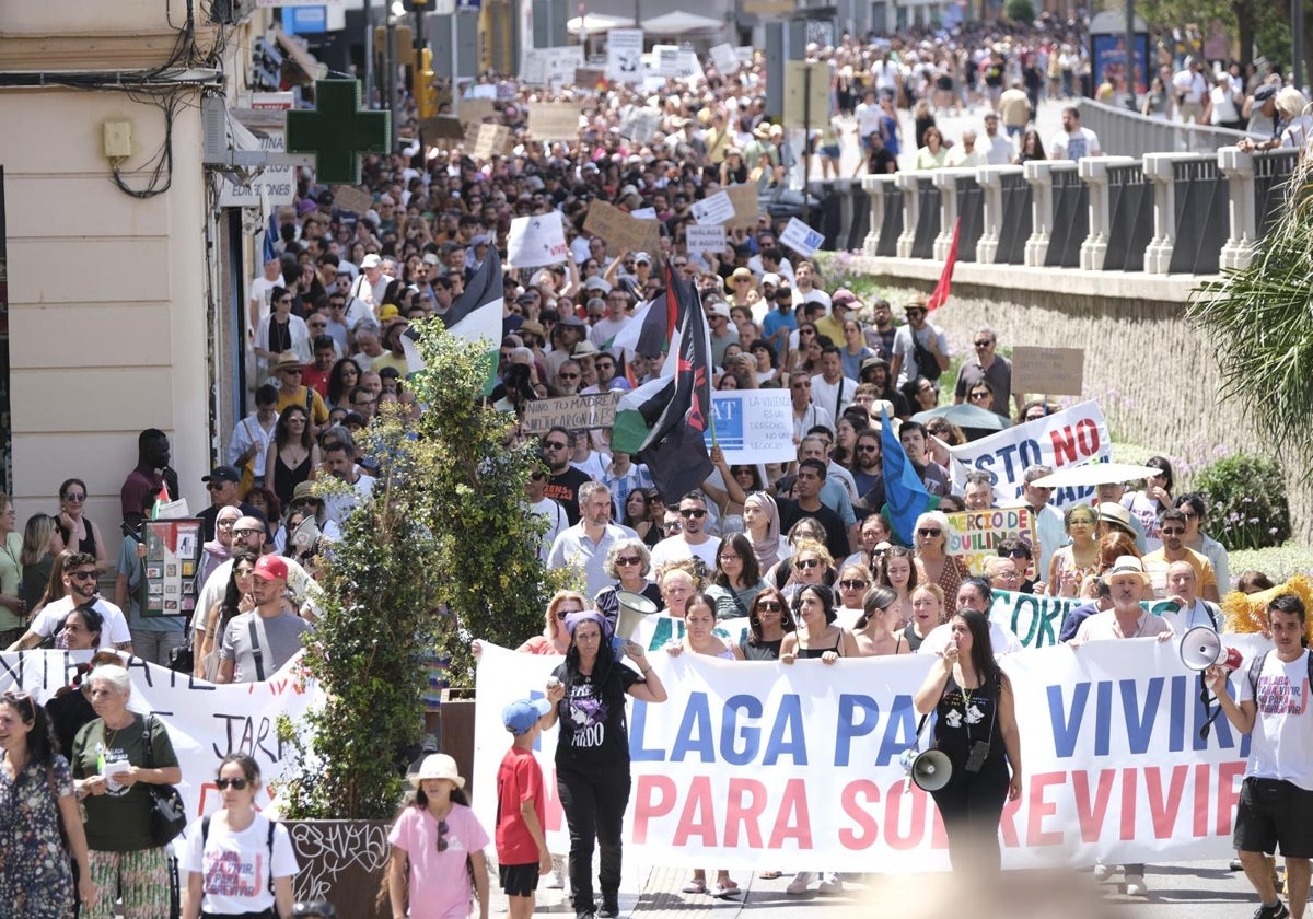 Manifestación masiva en Málaga el pasado junio por el acceso a la vivienda