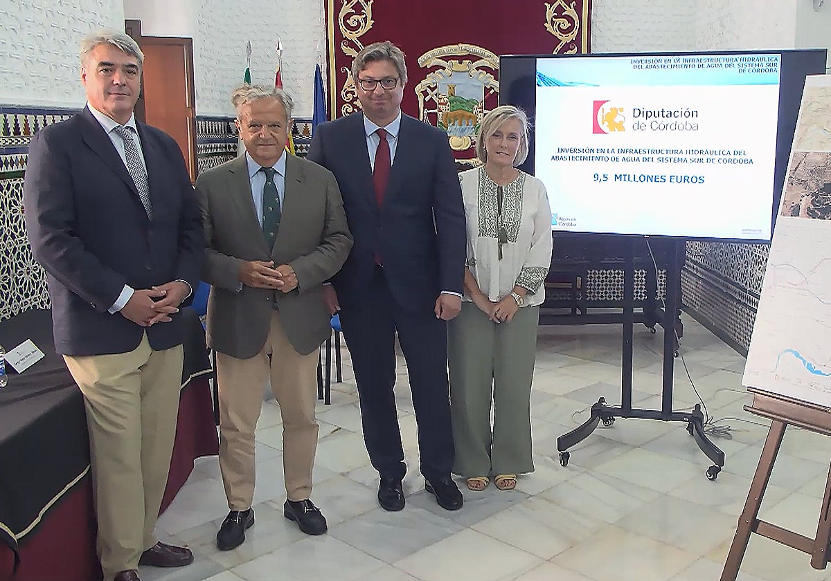 El presidente de la Institución provincial, esta mañana en la localidad pontana