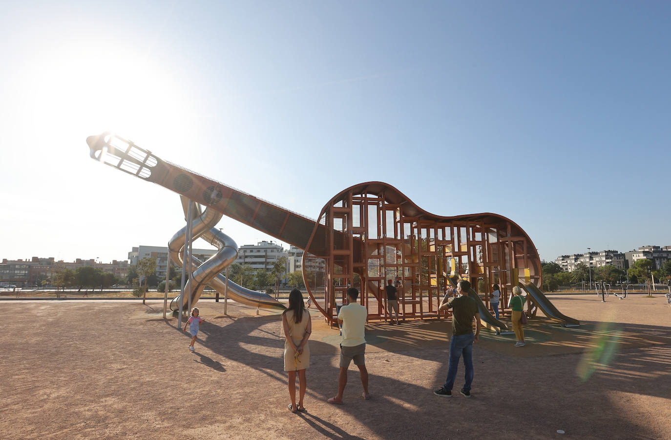 El flamenco tobogán que hace las delicias de los más pequeños en Córdoba