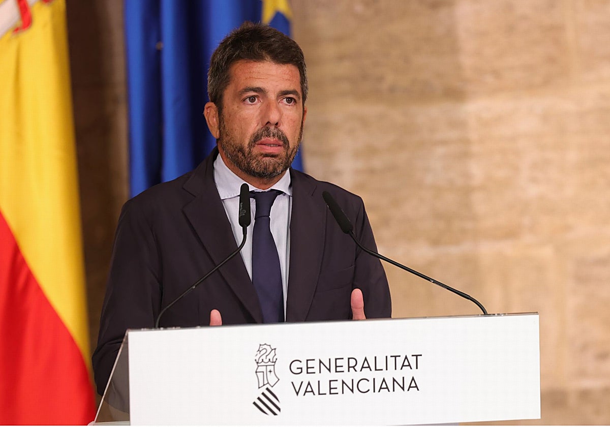 Imagen del presidente de la Generalitat Valenciana, Carlos Mazón