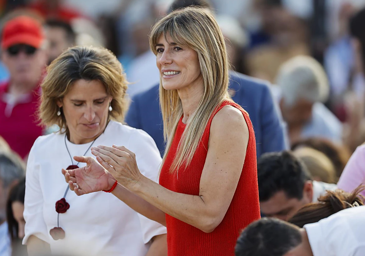 Begoña Gómez en un acto electoral