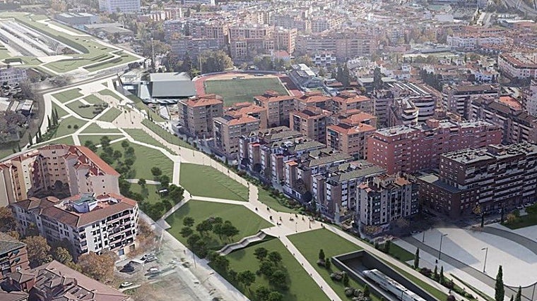 Así quedaría el barrio de La Rosaleda, a la entrada de la ciudad