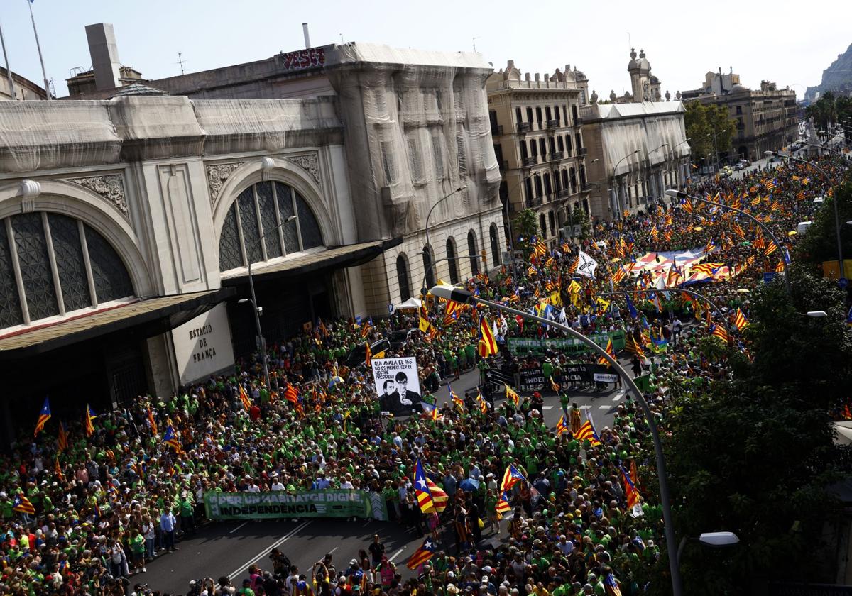 Aspecto de Arco del Triunfo, punto final de la marcha de la ANC