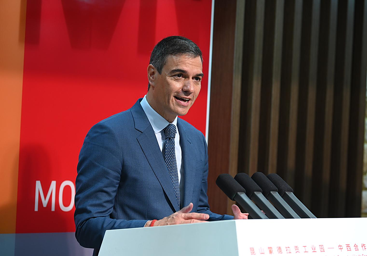Pedro Sánchez, en China, durante una visita oficial esta semana