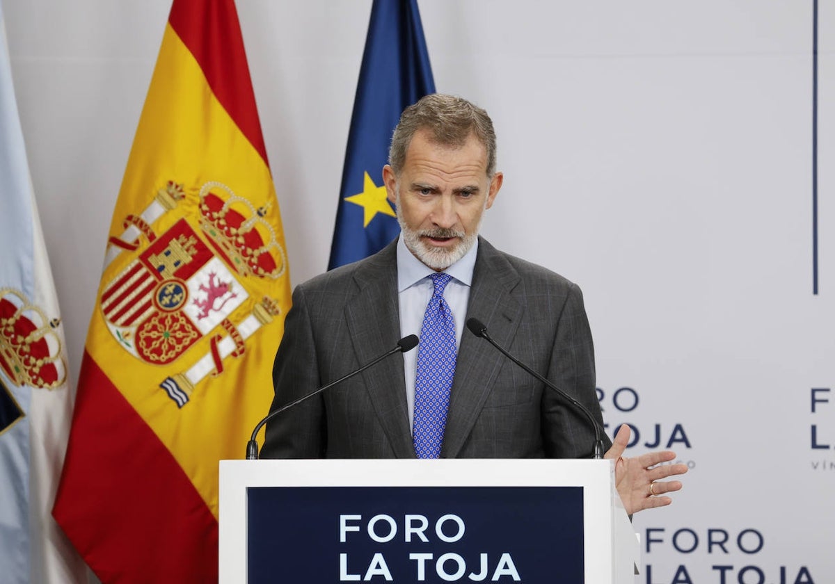 El Rey Felipe en una edición anterior del Foro La Toja