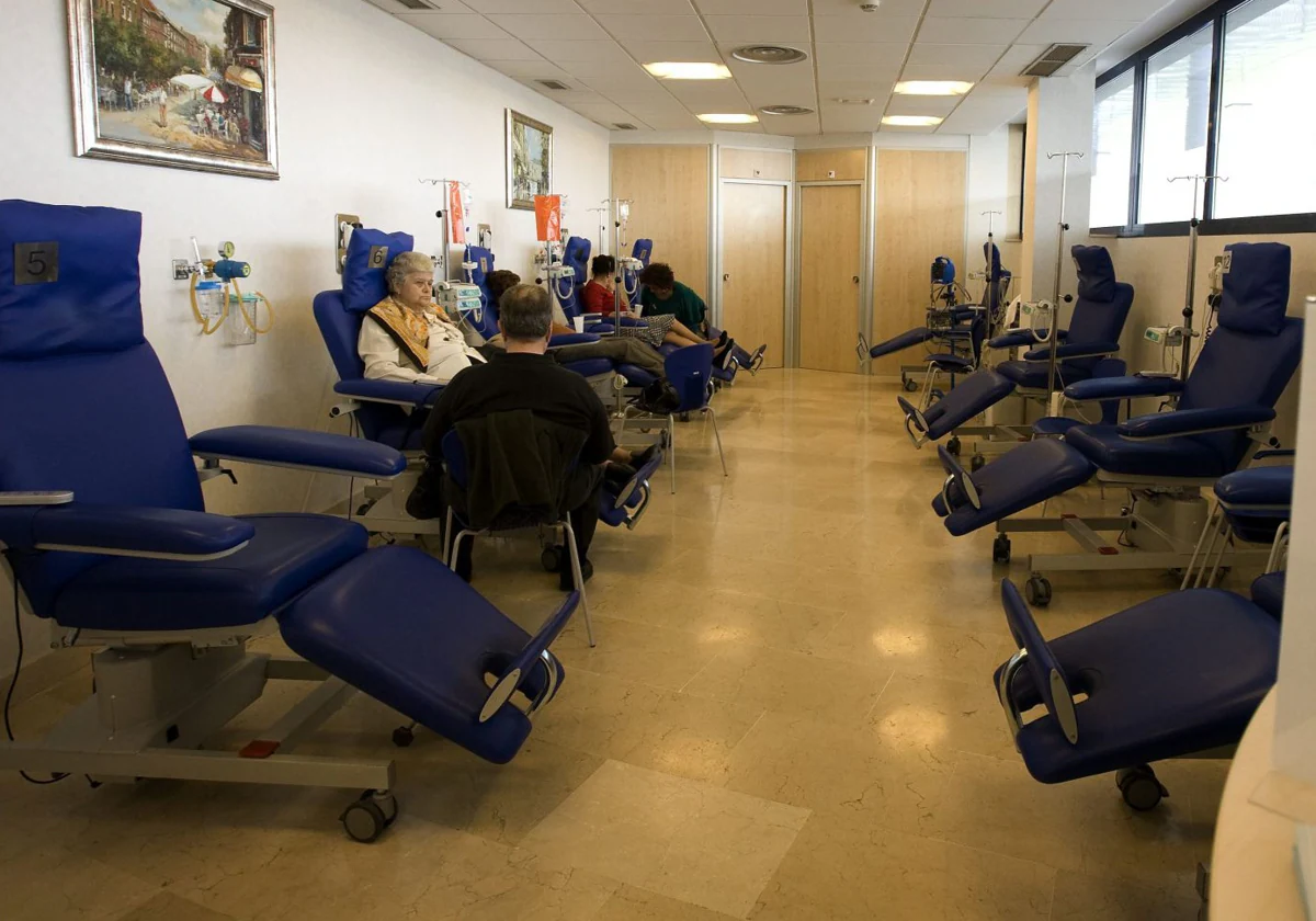 Sala de quimioterapia en un hospital