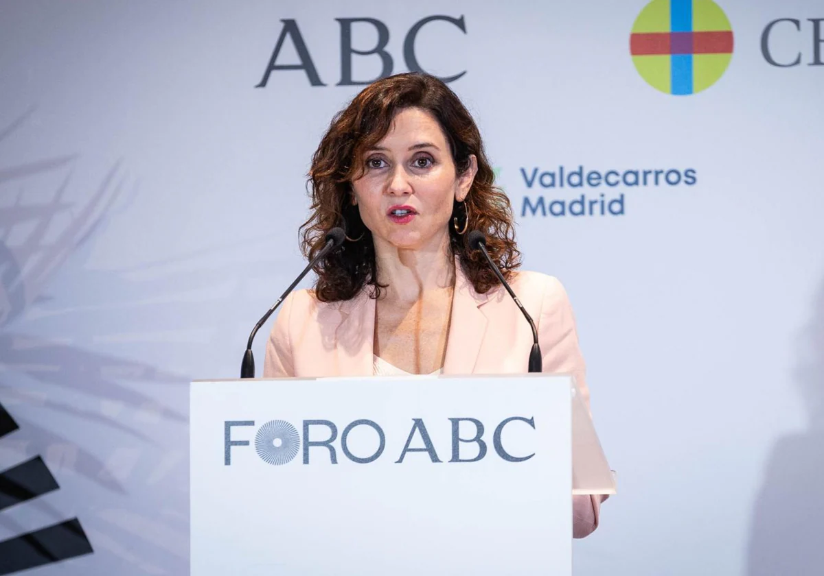 La presidenta madrileña, Isabel Díaz Ayuso, durante el Foro torrevieja news today