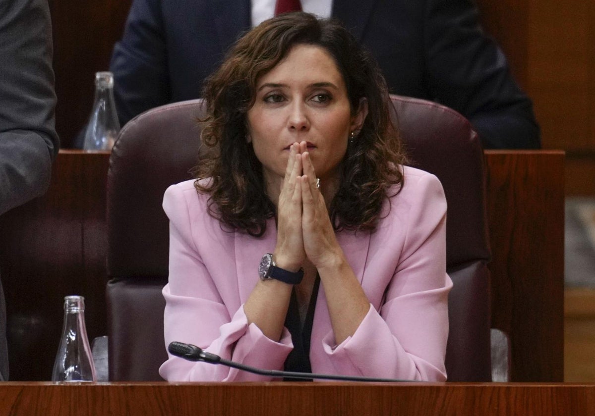 La presidenta madrileña, Isabel Díaz Ayuso