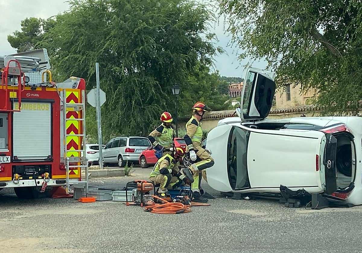 El vehículo donde la mujer viajaba