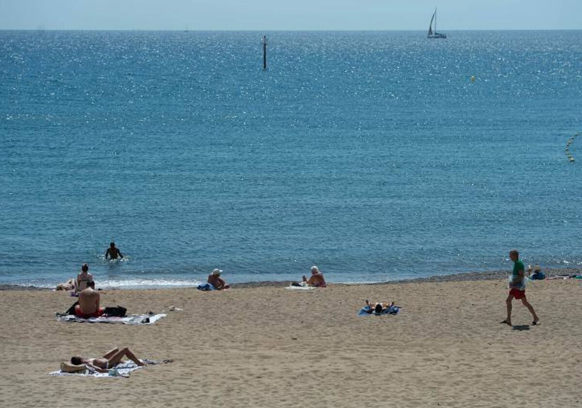 La playa de Bogatell, en Barcelona