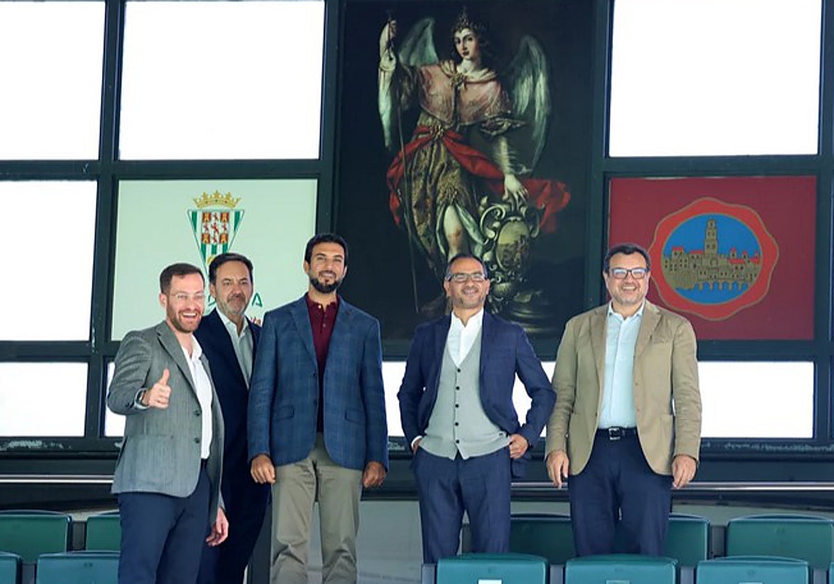 Faisal, Monterrubio, Al Zain, Al Nusuf y Alquezar, en el palco del Arcángel