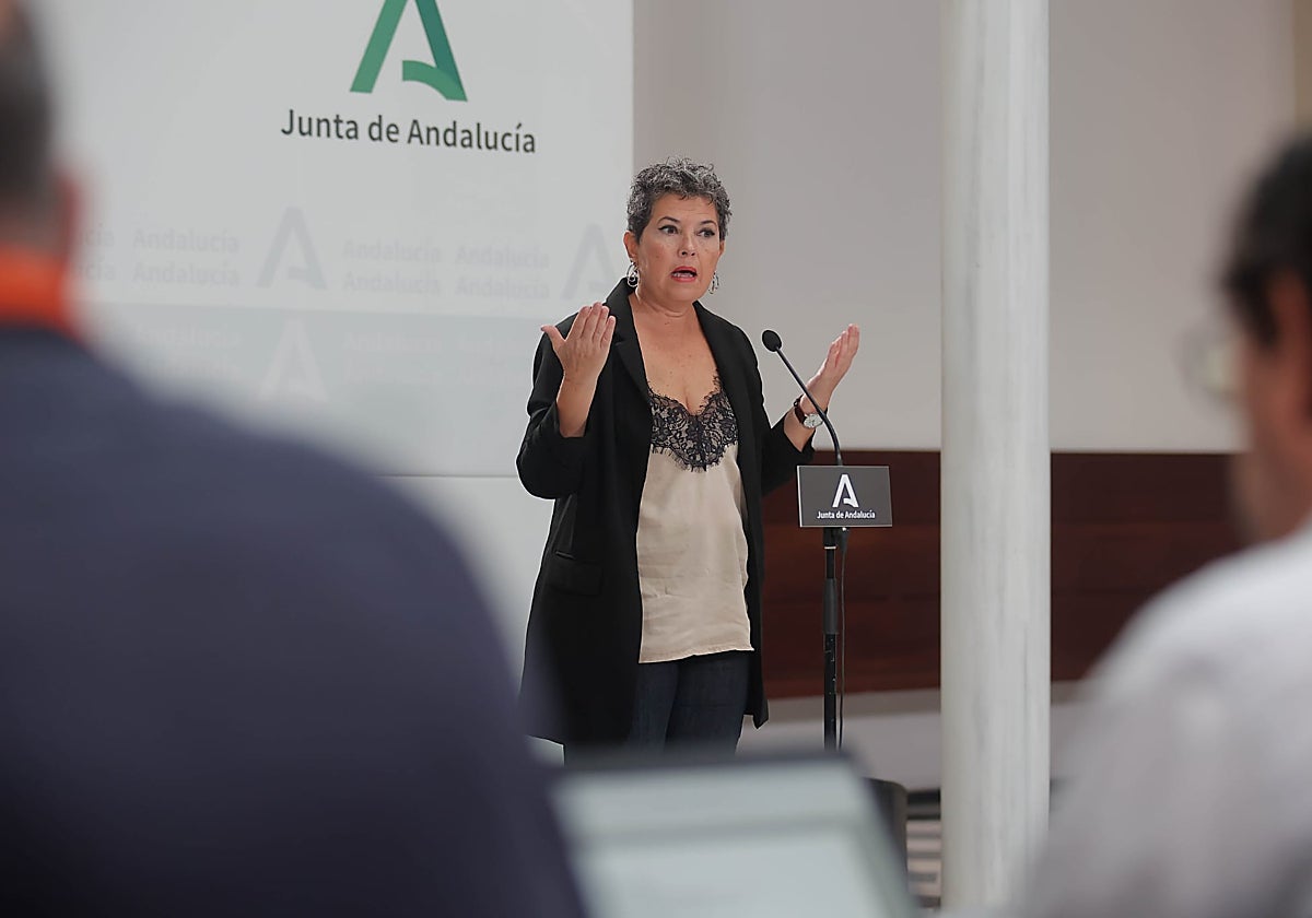 Maribel Mora, este lunes en el Palacio de San Telmo