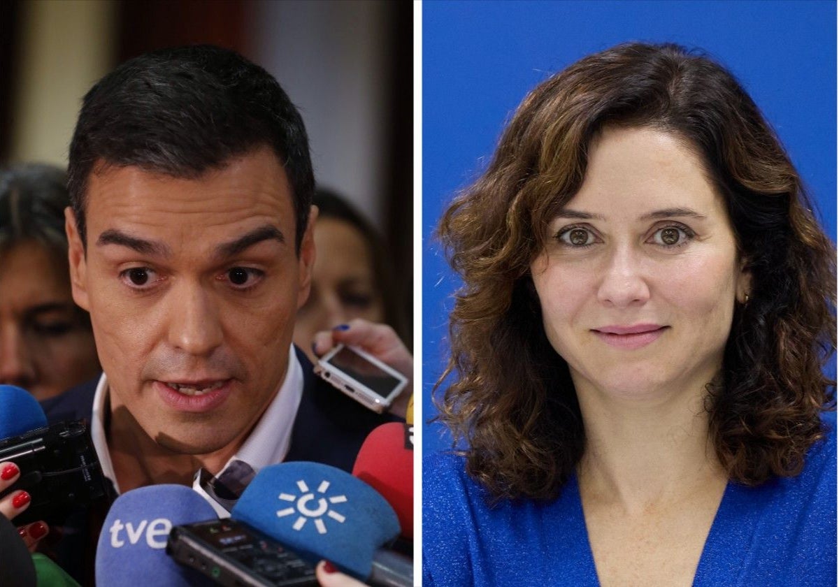 Pedro Sánchez e Isabel Díaz Ayuso